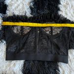 Black Lace Ruffle Corset Top Y2K 2000s Grunge Gothic Coquette Indie Sleaze Small Photo 3