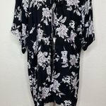 Spiritual Gangster  Black White Floral Kimono Photo 6