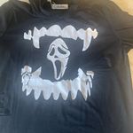 Source Unknown Scream Halloween Movie Mask Black and White Graphic Hoodie NWT Distress Photo 5