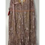 Mac Duggal Pink Floral Embellished Sleeveless Plunge Neck Gown Size 14 NWT 67481 Photo 11