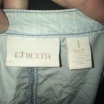 Chico's  1 Lace chambray light blue jacket Photo 2