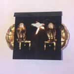 Piscitelli Brand Elegant Gold Tone and Faux Pearl CZ Rhinestone Vintage Earrings Photo 3