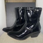 NEW RTA DENIM PATENT LEATHER ANKLE WESTERN BLACK BOOTS SZ 40 / 10 Photo 5