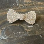 Boutique Silver Rhinestone Bow Hair Accessory Photo 0