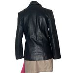 GOYA BARCELONA Black Leather Jacket Blazer Buttery Soft Lined Womens Size Medium Photo 1