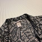 Victoria's Secret Victoria’s Secret PJ Pajama Button Up Shirt Top Sz L Large Black & Pink Photo 12