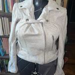 BLANK NYC  gray knit S moto Bikercore minimalist jacket Photo 0