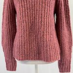 Leith New Chunky Knit Mock Neck Sweater Pullover Raspberry Pink Photo 5