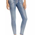 frame denim FRAME Le Skinny De Jeanne Metallic Jeans Canon Foil Blue Metallic Size 27 NEW Photo 3