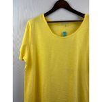 Fresh Produce Women’s 2X Bright Yellow Cotton T-Shirt Photo 1