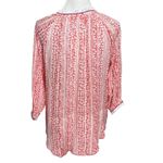 Poupette St. Barth Silk Tassel Print Tie Peasant Blouse Fringe Trim Top Womens S Photo 5