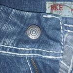 BKE Kate 31x37 Tall Low Rise White Contrast Stitched Pocket Boot Cut Jeans Photo 12