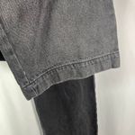 Forever 21  Women Cargo Jeans Black Size 28 High Rise Wide Leg Denim Pants Baggy Photo 6