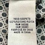 Dalia Collection  Large Polka Dot V-neck Front Pocket Blouse Large Photo 9