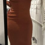 Sweater Maxi Dress Orange Size M Photo 1