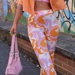 ZARA Abstract Pastel Pants Photo 0