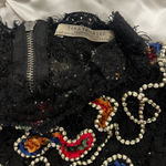 ZARA Black Top with Vibrant Beading Photo 0