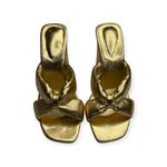 Schutz new  𒀭 Fairy High Heeled Sandal 𒀭Metallic Gold Shimmer Leather 𒀭 7.5M 𒀭 Photo 9