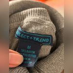 Select+Trend Grey Cable Knit Turtleneck Long Sleeve Top | Size: M Gray Size M Photo 2