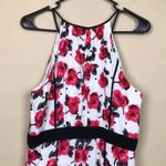 Loft  Women’s Floral Print Defined Waist Pleated Sleeve A-Line Dress Photo 4