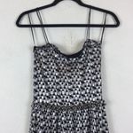 ZARA  Shimmery Metallic Silver Black Ruffle Party Mini Dress Small Photo 3