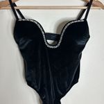 Victoria's Secret  Velvet Rhinestone Studded Push-Up Teddy Bodysuit Top size XS Photo 2