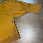 ZARA  Knit Balloon Sleeve Blouse Women's Size Large Neutral Fall Colors Viscose Photo 6