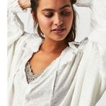 Free People  Edwardian Romantic Ethereal Ally  Tunic in Optic White Medium NEW Photo 7