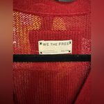 Free People NWOT  We The Free Chickadee Cardigan - Syrah red maroon - XS Photo 7