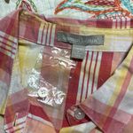 Woman Within  women’s size 14/16 pastel plaid long sleeve button front casual top Photo 5