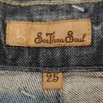 Women's See Thru Soul Denim Blue Straight Jeans Size 25 EUC #0693 Photo 7