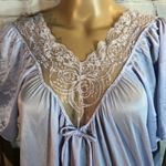 Vintage Purple Satin Night Dress With Lace Collar Size undefined Photo 2