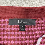 NWOT Lulu’s Retro Cutie Burgundy and Pink Textured Knit Long Sleeve Bodysuit M Red Size M Photo 12