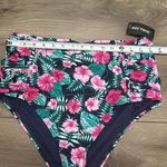 Hot Topic High Waist Floral Ruched Swim Bottom Pink Black Size 1X Photo 5