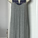 Pinkblush Sz S Cute Casual Sleeveless Dress Gray W Denim Type Trim Photo 0
