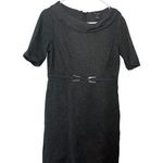 White House | Black Market  Gray Peter Pan Collar Stretch Pencil Women’s Dress Sz 6 Photo 0