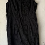 Old Navy  Dress Womens‎ 16 Black Sleeveless Floral Eyelet Embroidered Midi Cotton Photo 0