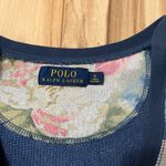 Ralph Lauren Polo Womens Sz L Sweatshirt Floral Relaxed Copped Fit Blue Crew Nek Photo 3