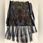Chico's  Black and Green Paisley Scarf Photo 3