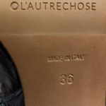 Lautrechose Vintage Purple Metallic Leather Cap Toe Ankle Boots Booties Shoes 36 Size 5.5 Photo 3