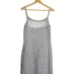 Rhode Stella Maxi Dress Silver Metallic Gown Slit Size XS Photo 3