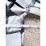 Halogen Half Zip Checker Tunic Top Small White Black Photo 6