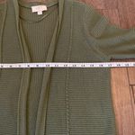 Loft Outlet Petites open front knit cardigan green long length Women’s Sz Sm P Photo 7