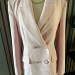 ZARA  light pink blazer size small with shoulder pads classy stylish long style Photo 0