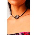 Free People NWT  Sunshine Express Glass Choker in Black Photo 9