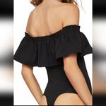 BCBGMAXAZRIA Black Ruffle Off Shoulder The Bodysuit Size XXS Photo 1
