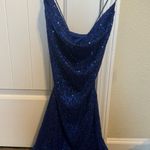 Windsor Blue Sparkle Mini Dress Photo 2