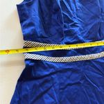 Calvin Klein NWT  Womens Blue A-line Sleeveless DRESS with pinstripe trim Size 4 Photo 3