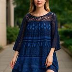 Free People NWT Sun Daze Mini dress in Navy Photo 0