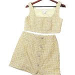 House of Harlow 1960 butter Yellow Tweed skirt and top
Set sz xs Photo 0